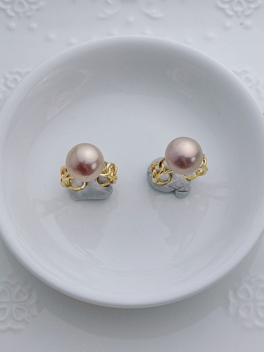 26R431 Handmade Edison Freshwater Baroque Pearl Opentop Freesize Ring